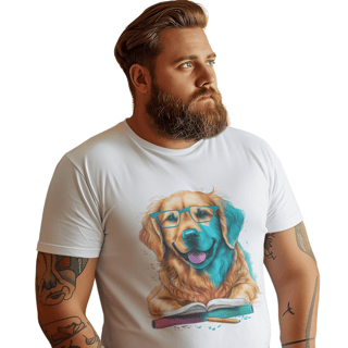 Nome do produto Camiseta Golden Retriever Leitor