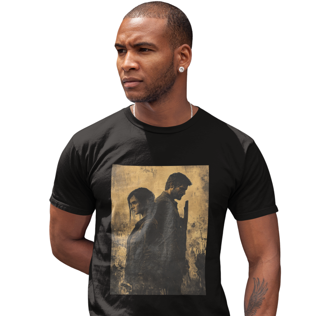 Camiseta The Last of Us Arte Joel e Ellie