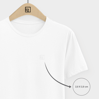 Nome do produto Camiseta Básica Premium Logo Foremost Branca Tom Sobre Tom