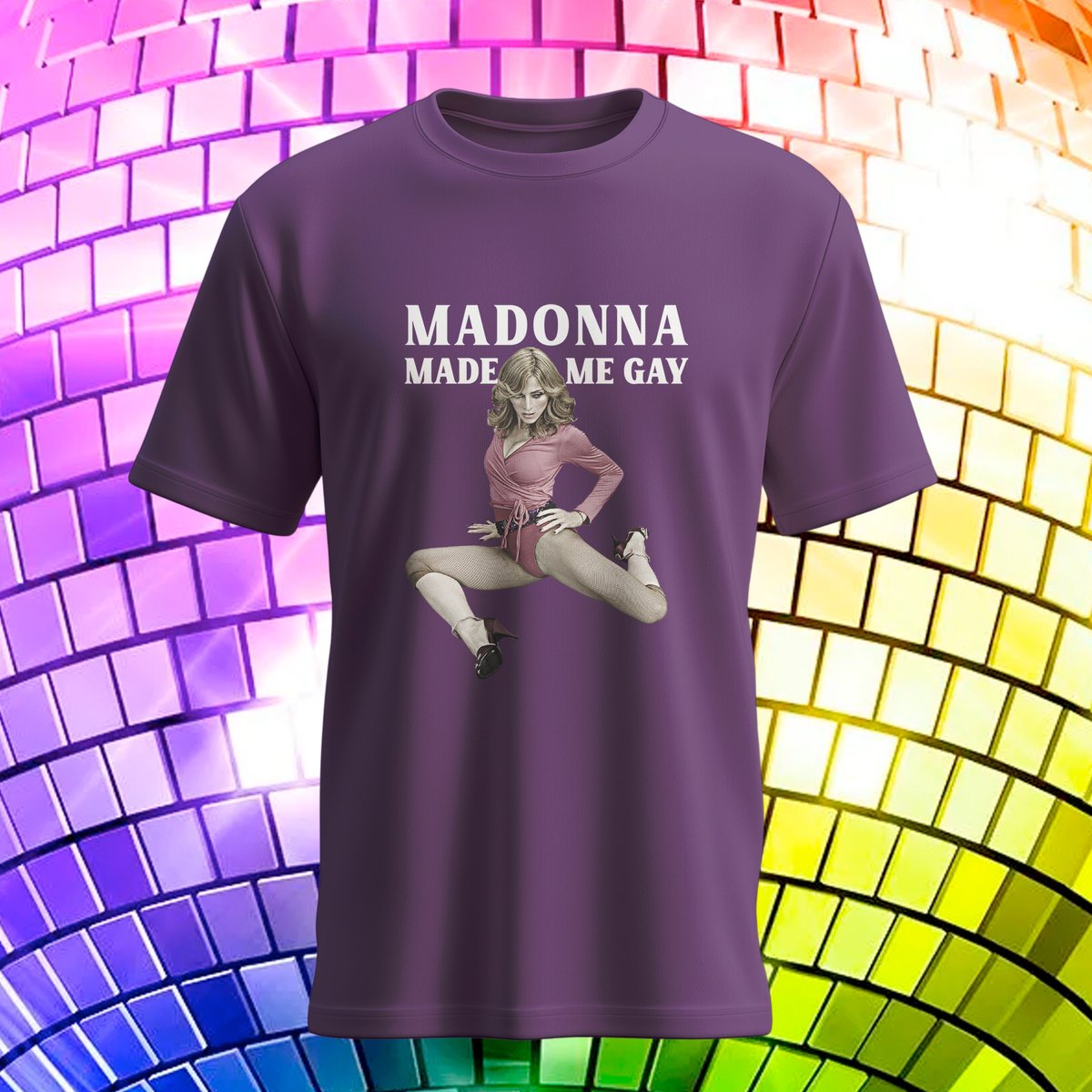 Nome do produto: Camiseta Madonna Made me Gay (Pride)