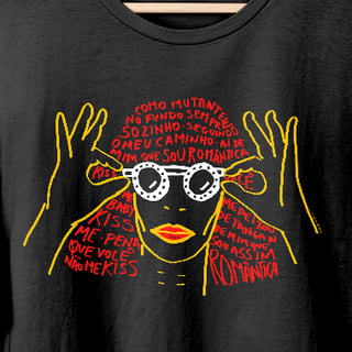Nome do produto Camiseta Mutante (Rita Lee) Desenho  (PRETO/ROXO/AZUL MARINHO)