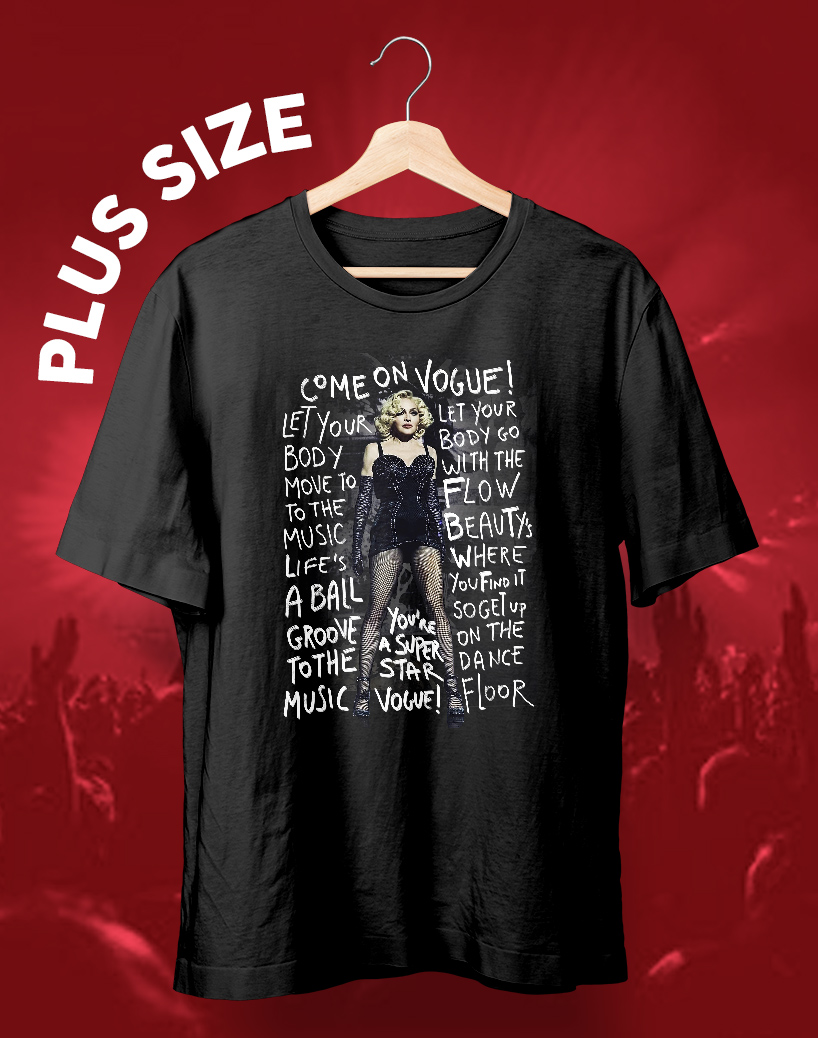 Letra VOGUE (Celebration Tour) PLUS SIZE