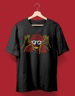 Nome do produto Camiseta Mutante (Rita Lee) Desenho  (PRETO/ROXO/AZUL MARINHO)