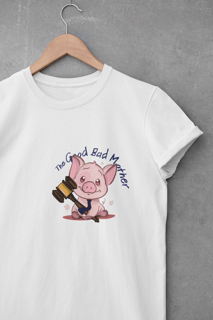 Nome do produto Pig - Branca (estampa peito) [THE GOOD BAD MOTHER]
