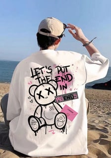 Nome do produto V - FRIENDS (Oversized) Branca/Offwhite