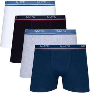 Nome do produto Kit 4 Cuecas Boxer Lupo Algodão Sortida