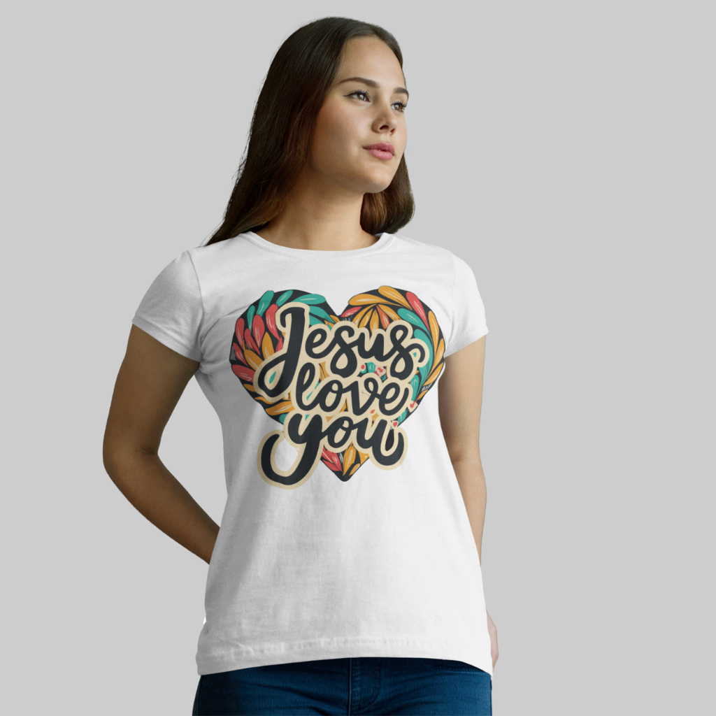 Nome do produto: Camiseta feminina Jesus love you