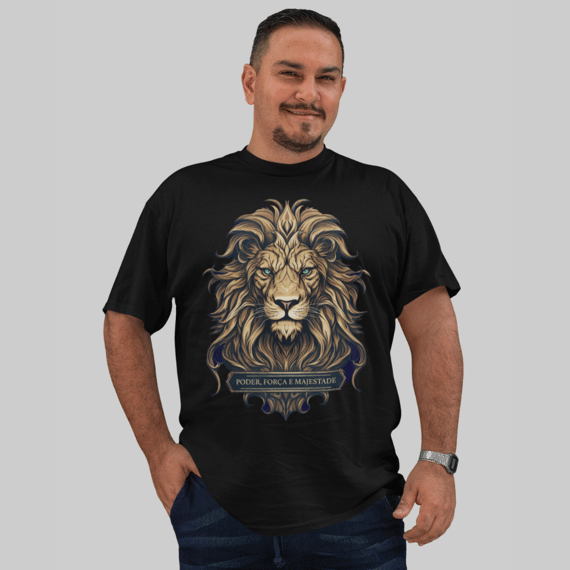 Camiseta masculina - Poder, Força e Majestade