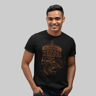 Nome do produto Camiseta masculina A Alegria do Senhor é nossa força