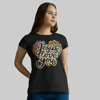 Nome do produto Camiseta feminina Jesus love you