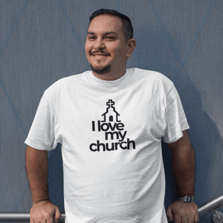 Nome do produto Camiseta masculina - I love my church