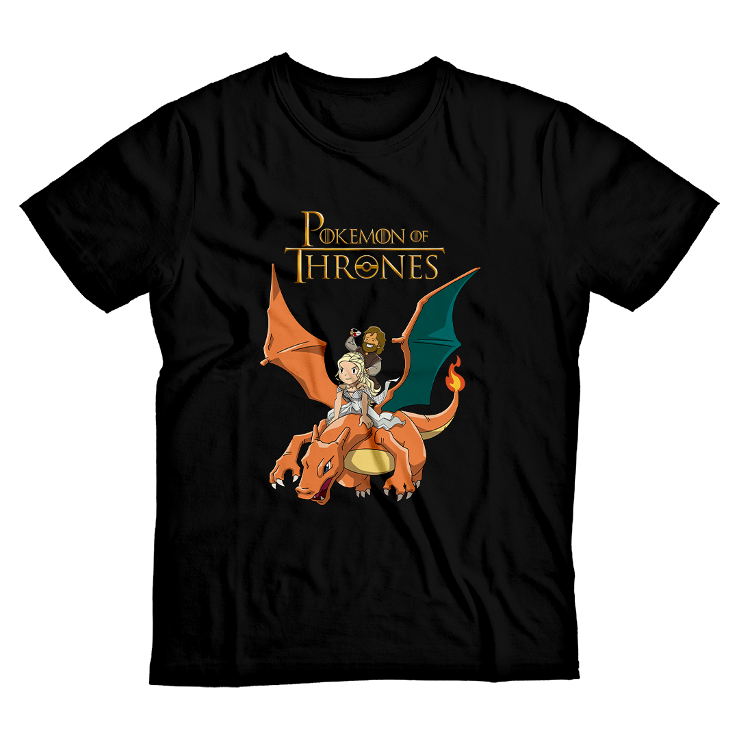 Nome do produto: Pokemon of Thrones <br>[T-Shirt Plus Size]</br>