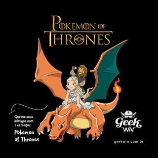 Nome do produto Pokemon of Thrones <br>[Moletom Canguru Unissex]</br>