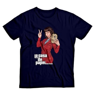 Nome do produto La Casa de Papel <br>[T-Shirt Plus Size]</br>