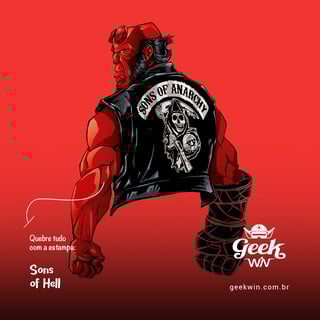 Nome do produto Sons of Hell <br>[Moletom Canguru Unissex]</br>