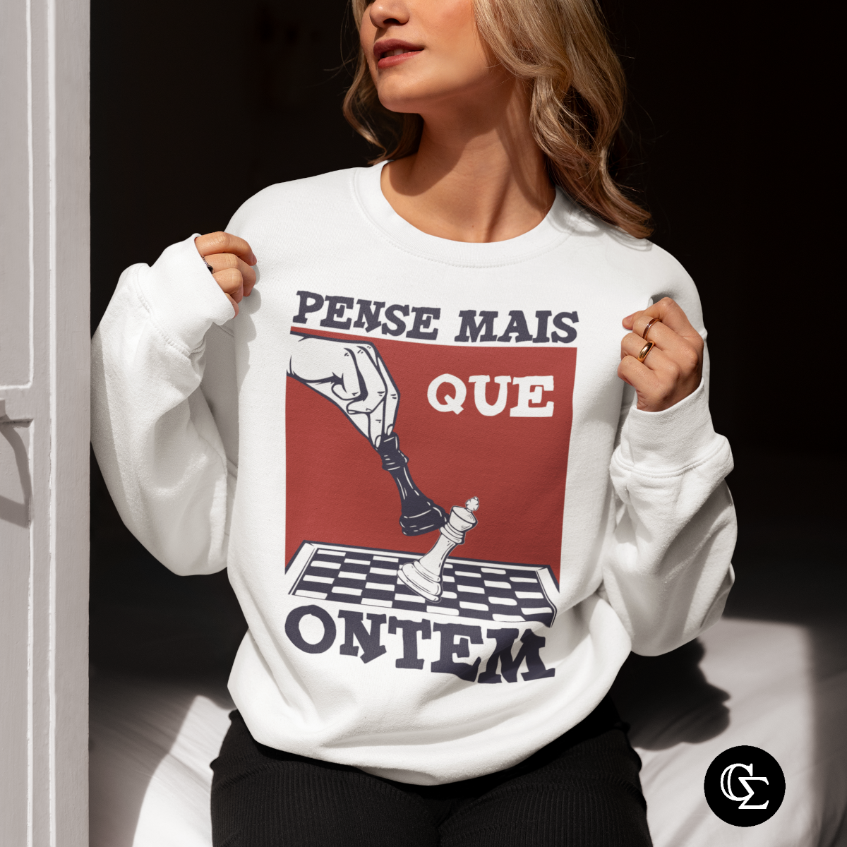 Nome do produto: PENSE MAIS QUE ONTEM [MOLETOM UNISSEX]