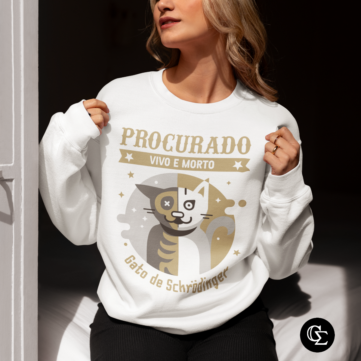 Nome do produto: GATO DE SCHRÖDINGER 2 [MOLETOM UNISSEX]