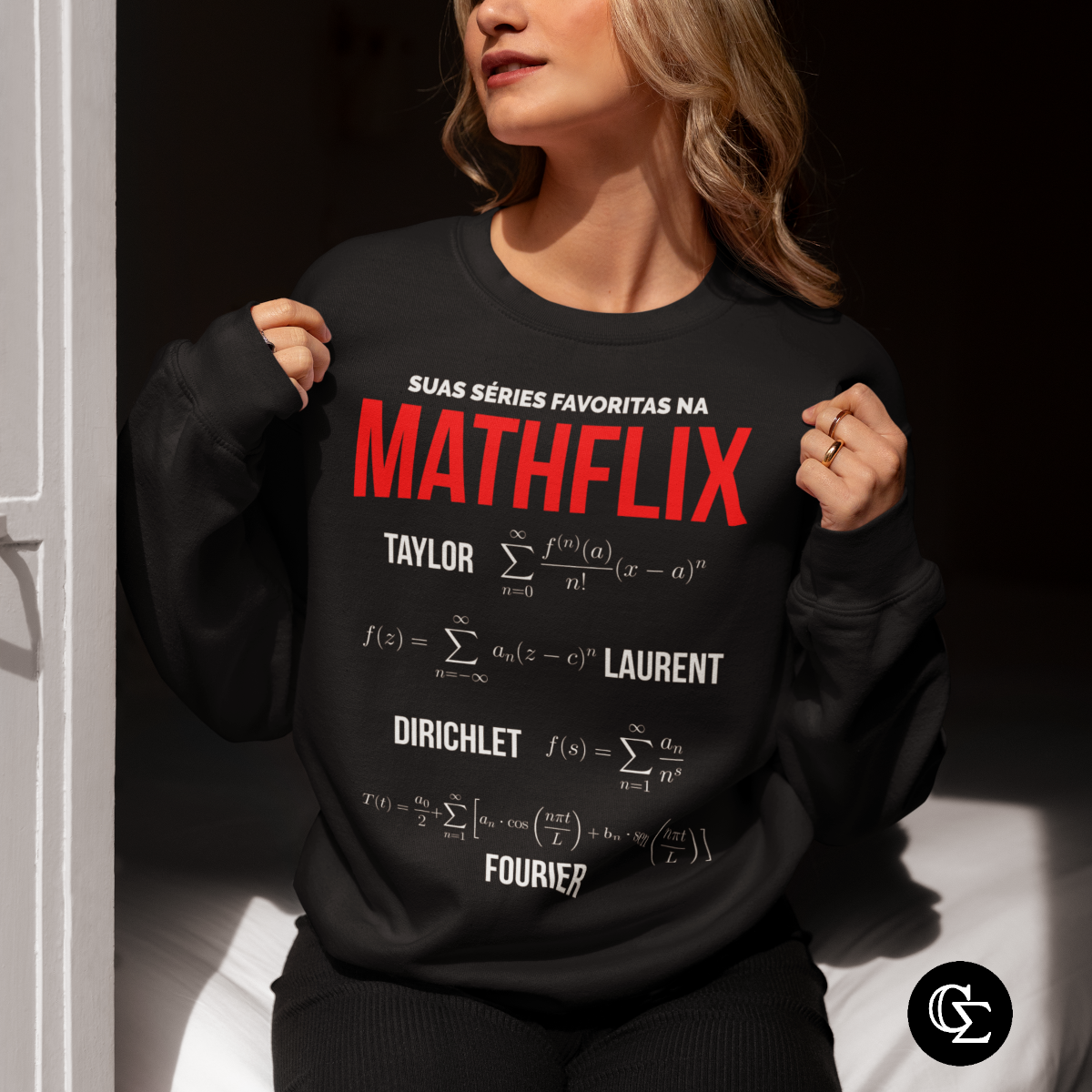 Nome do produto: MATHFLIX - SUAS SÉRIES FAVORITAS [MOLETOM UNISSEX]