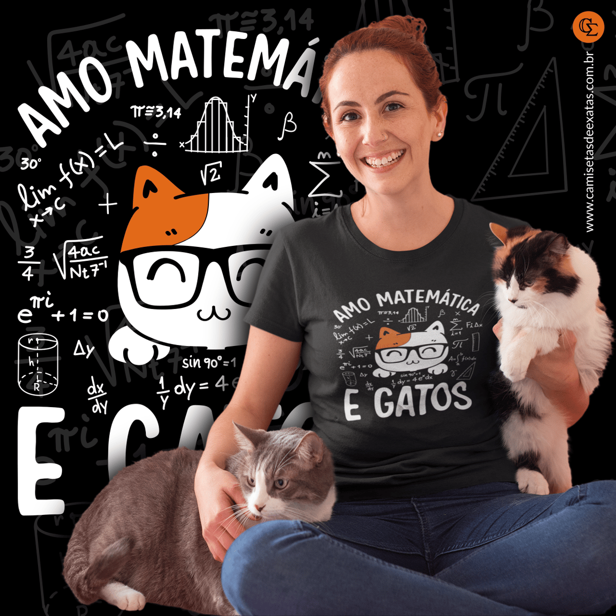 Nome do produto: AMO MATEMÁTICA E GATOS [2]