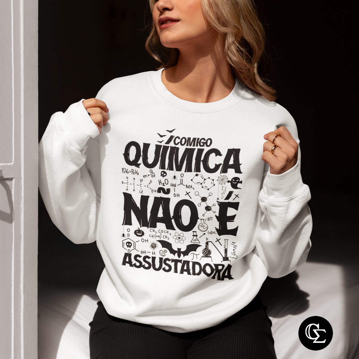 Nome do produto: QUÍMICA NÃO É ASSUSTADORA [3] [MOLETOM UNISSEX]
