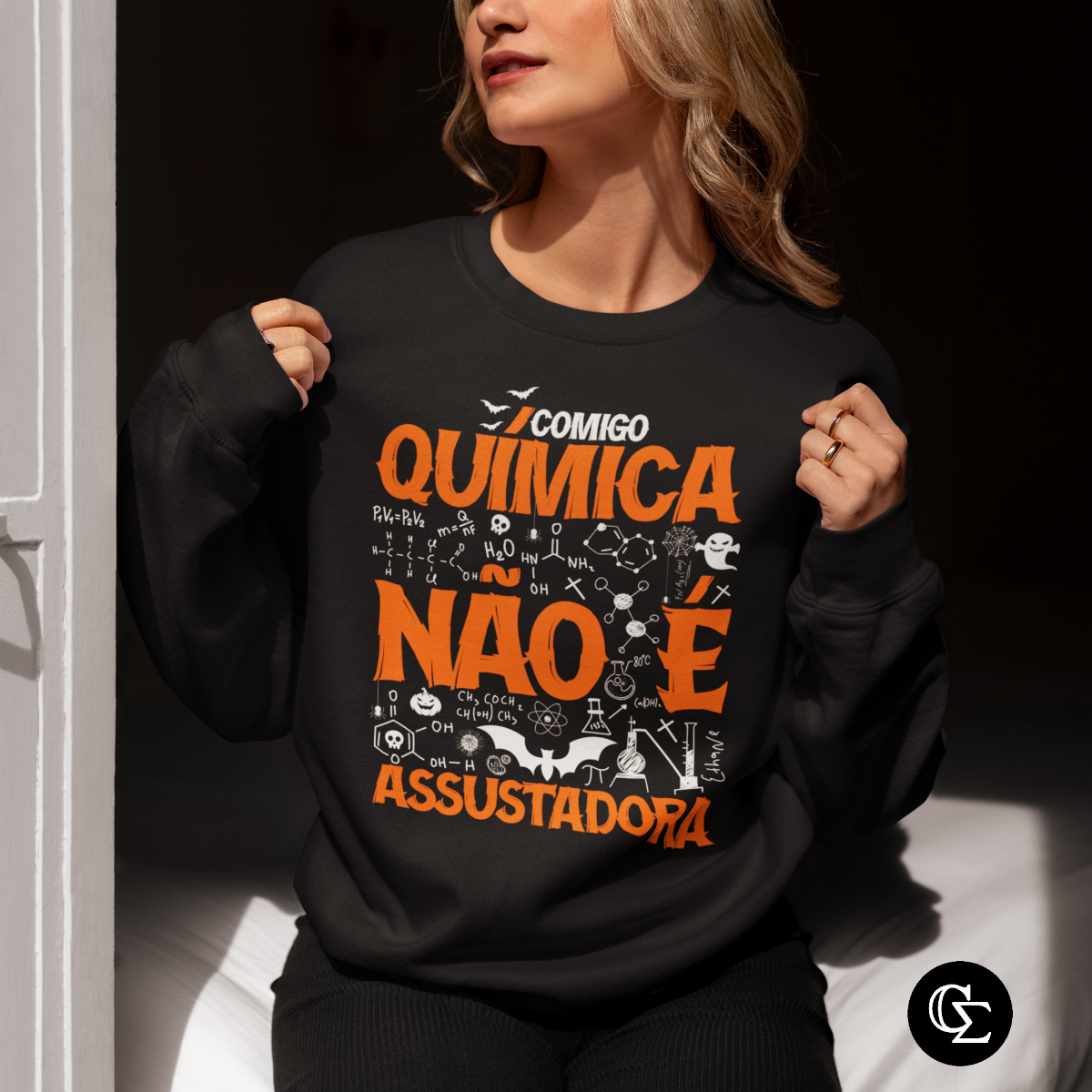 Nome do produto: QUÍMICA NÃO É ASSUSTADORA [1] [MOLETOM UNISSEX]