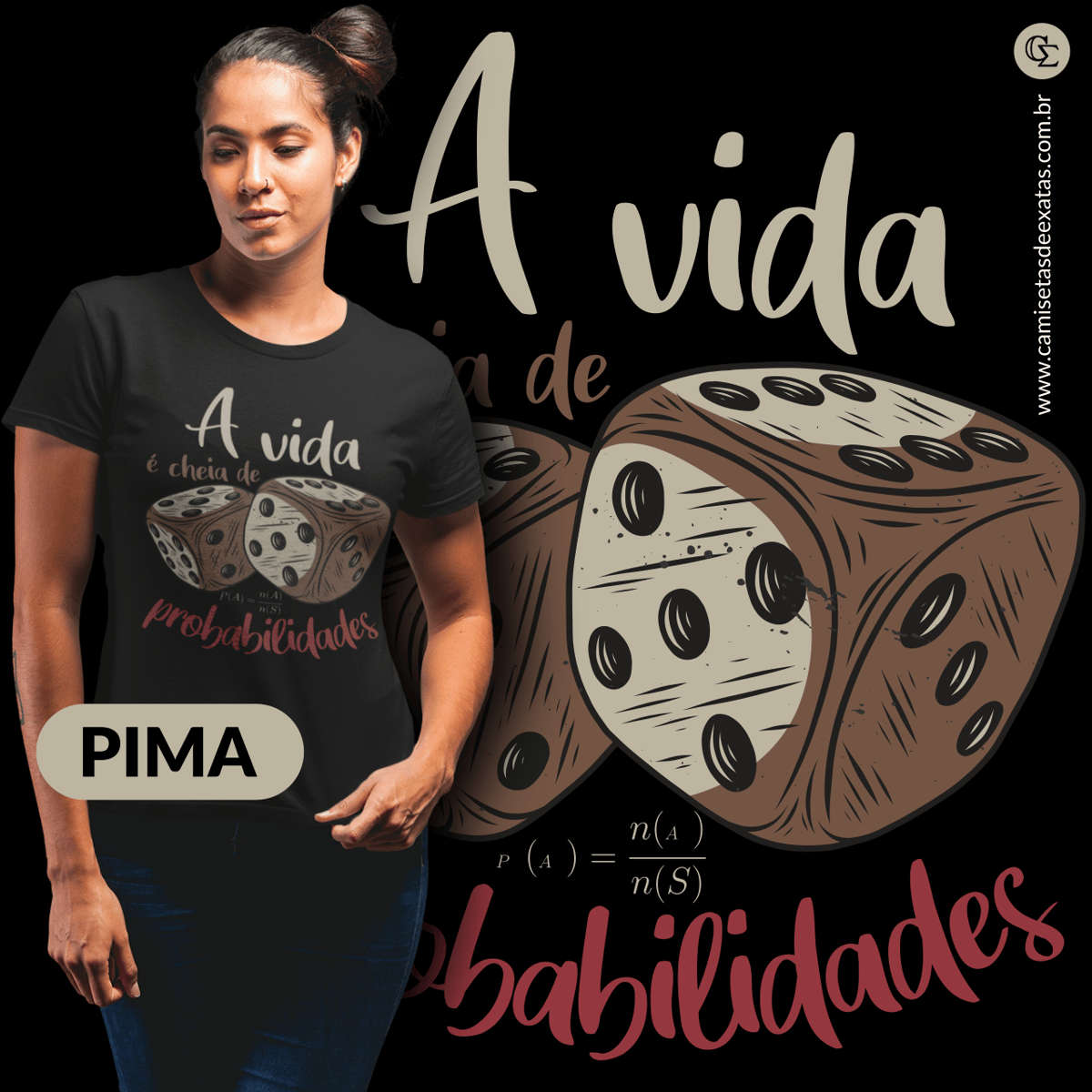 Nome do produto: A VIDA É CHEIA DE PROBABILIDADES - PIMA [BABY LONG]