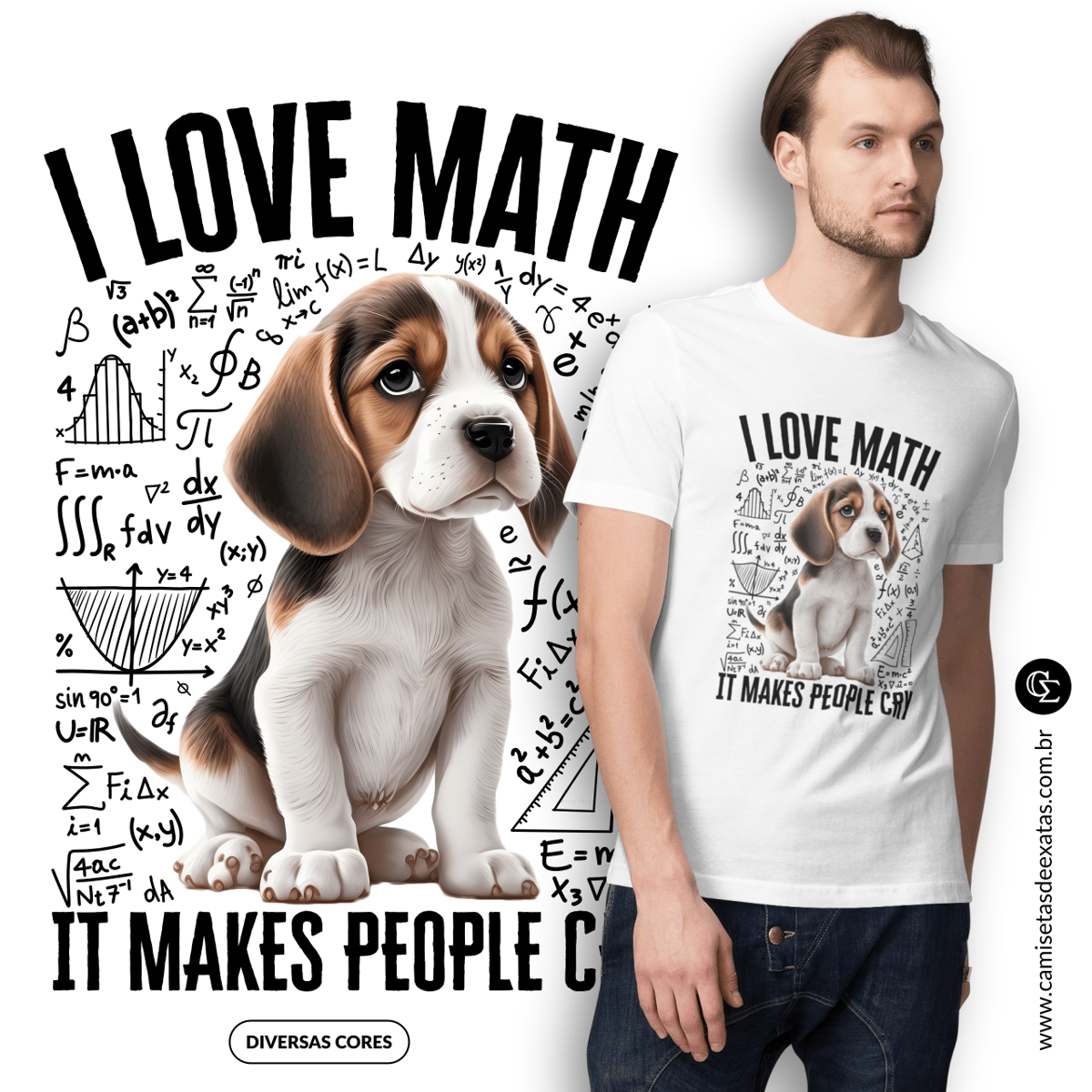 Nome do produto: I LOVE MATH IT MAKES PEOPLE CRY [2]