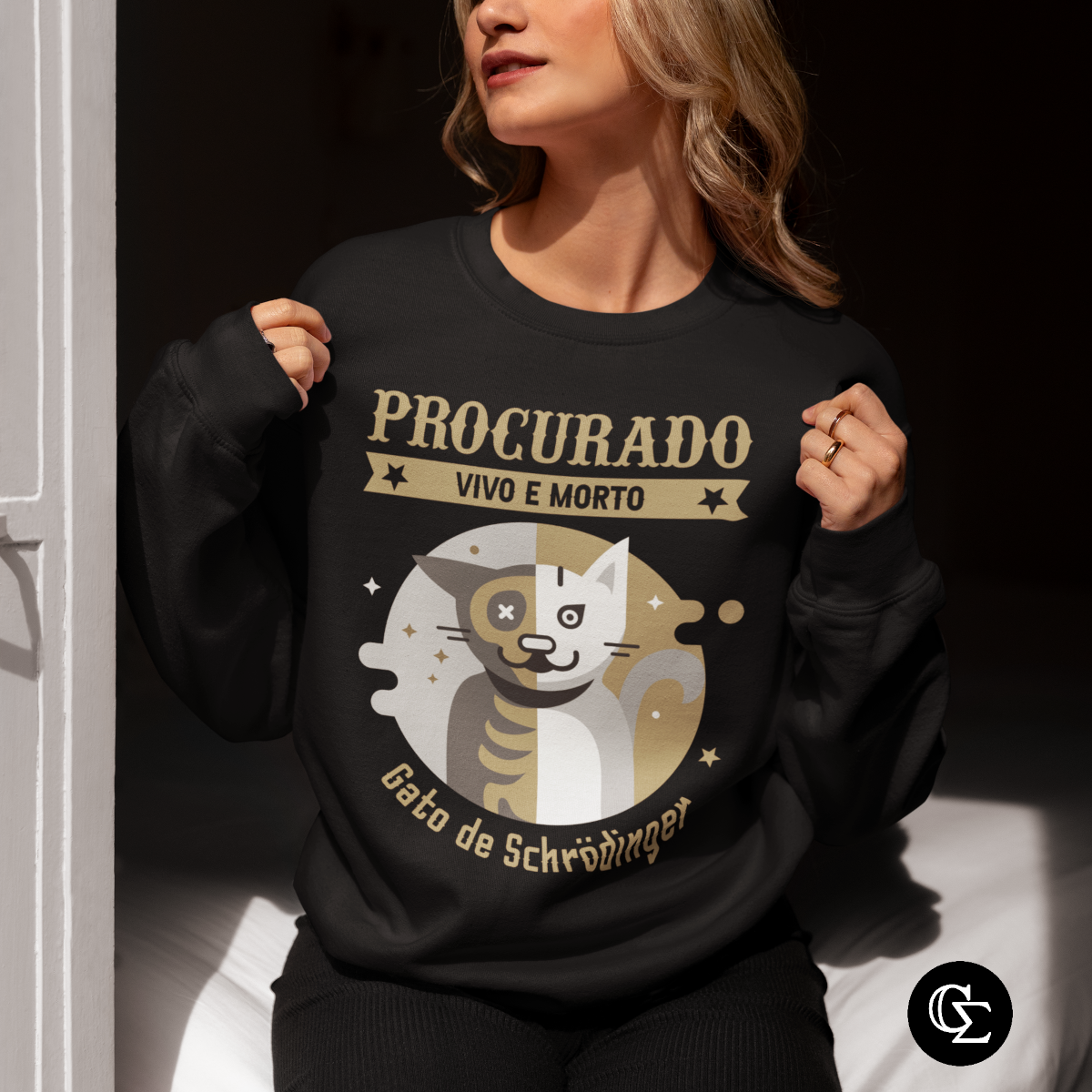 Nome do produto: GATO DE SCHRÖDINGER 1 [MOLETOM UNISSEX]