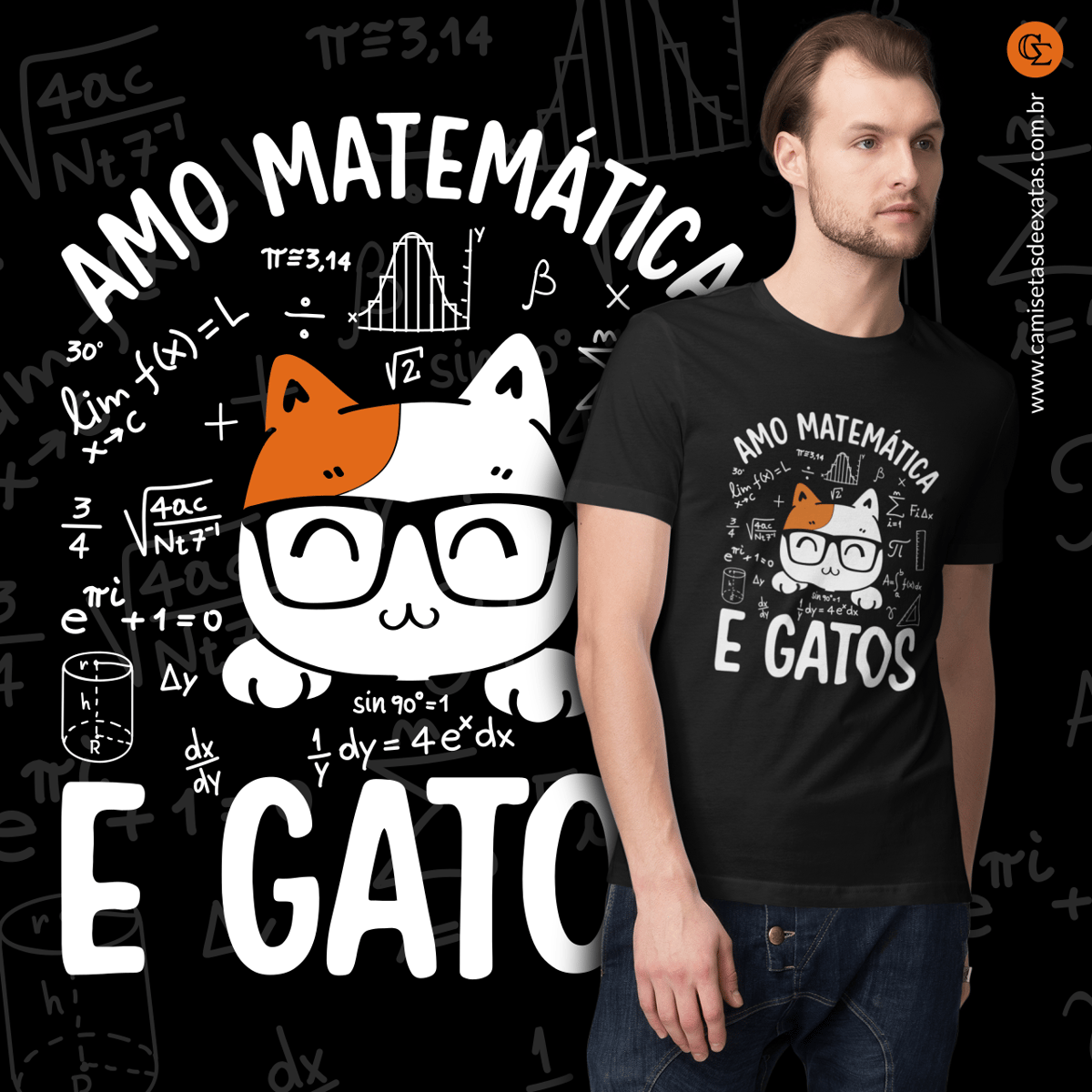 Nome do produto: AMO MATEMÁTICA E GATOS [2]