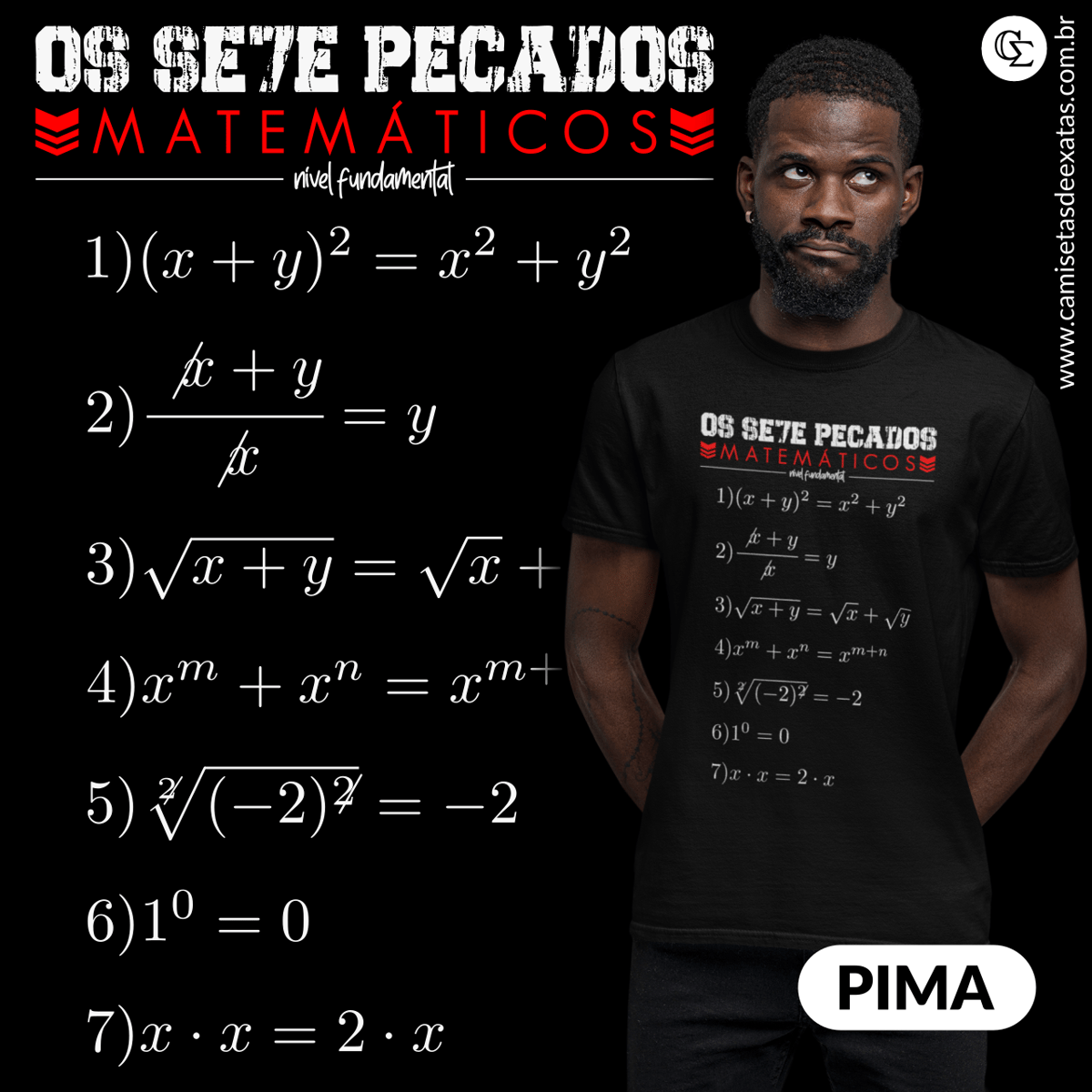 Nome do produto: 0S 7 PECADOS MATEMÁTICOS - PIMA [UNISSEX]