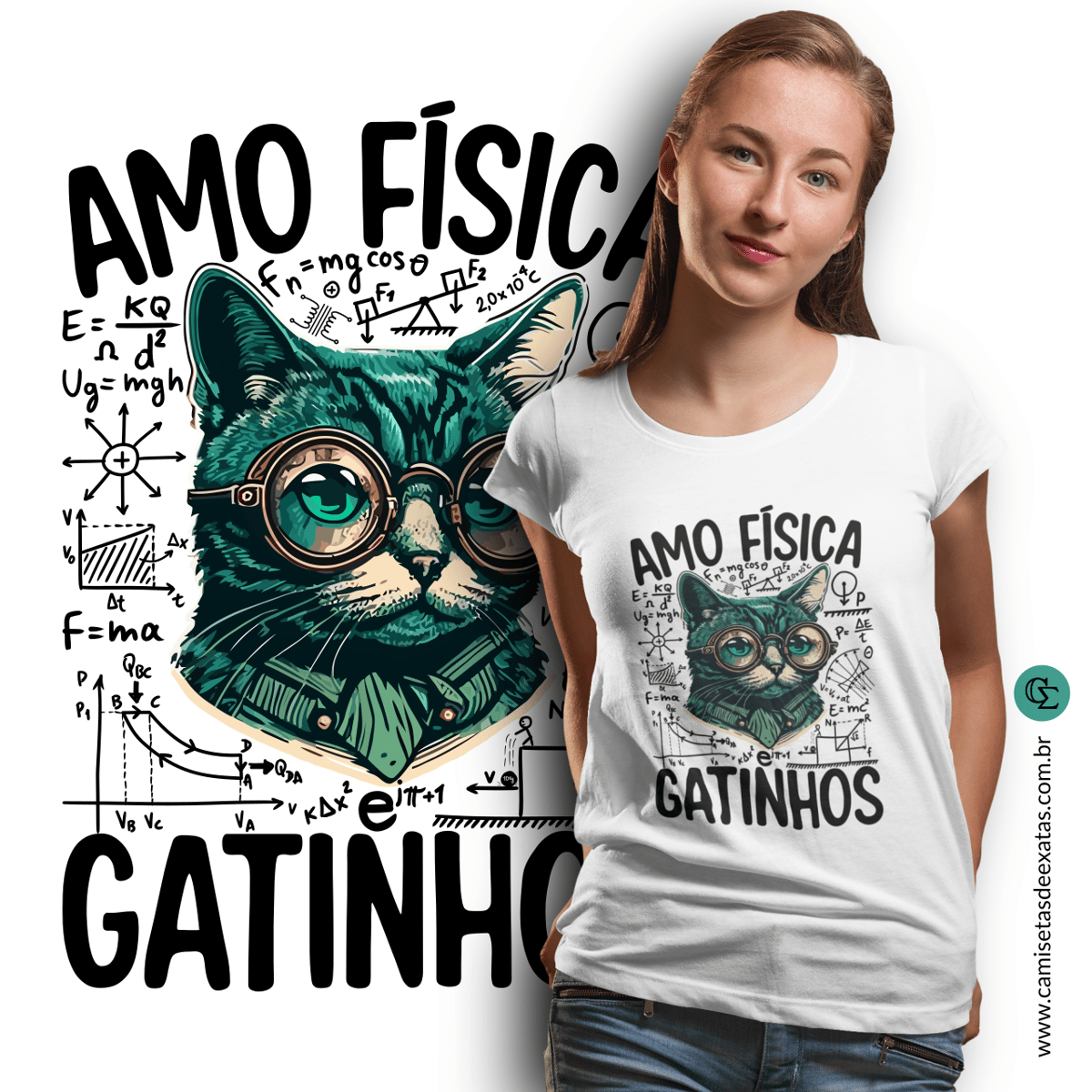 Nome do produto: AMO FÍSICA E GATOS [1]