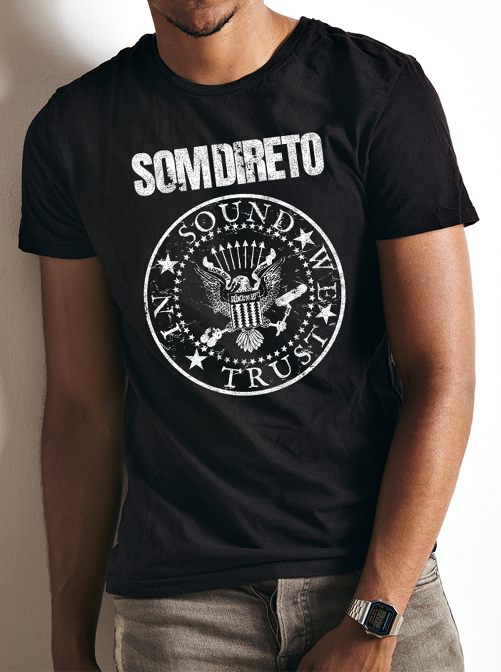 Camiseta In Sound we trust  | Preta