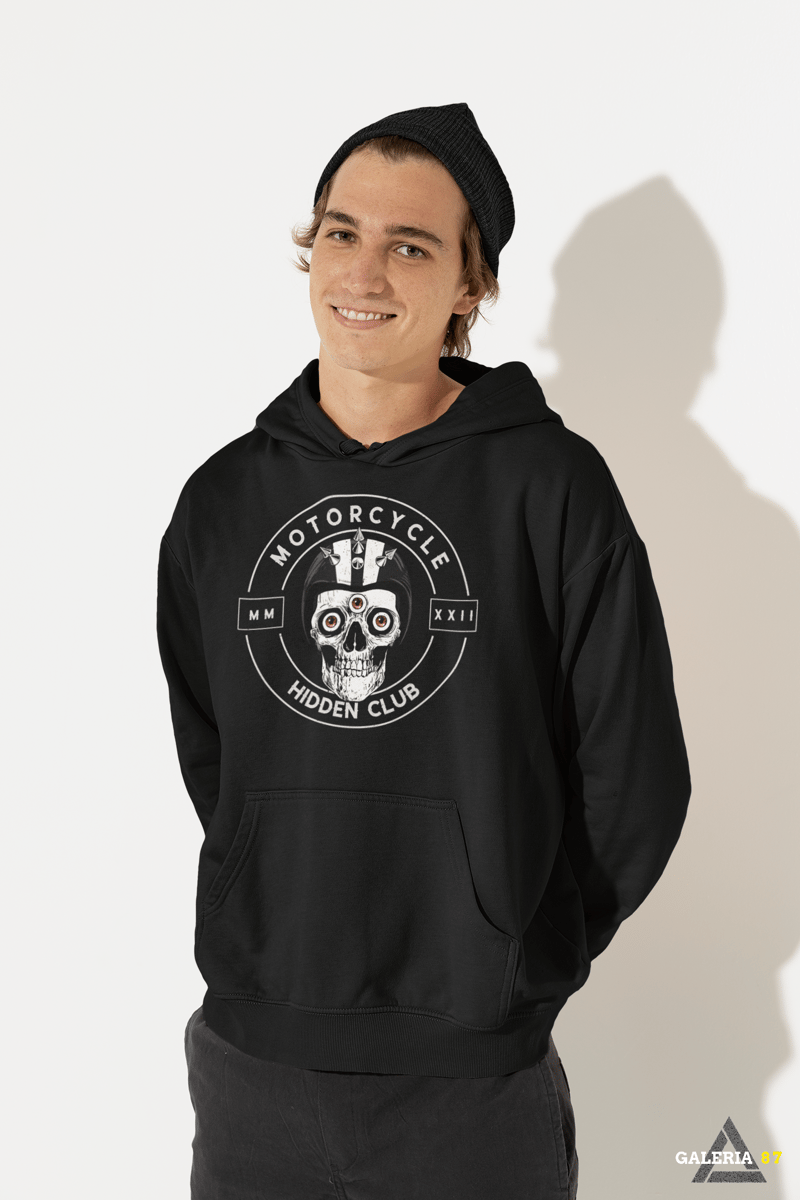 Nome do produto: MOLETOM CANGURU / MOTORCYCLE HIDDEN CLUB G★87