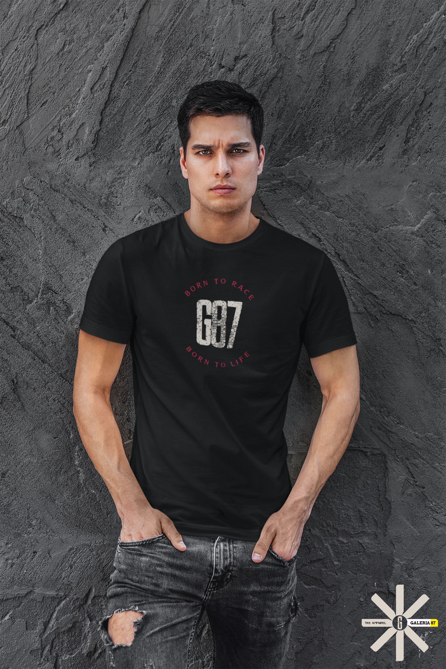 CAMISETA MASCULINA PREMIUM BLACK / BORN / G87