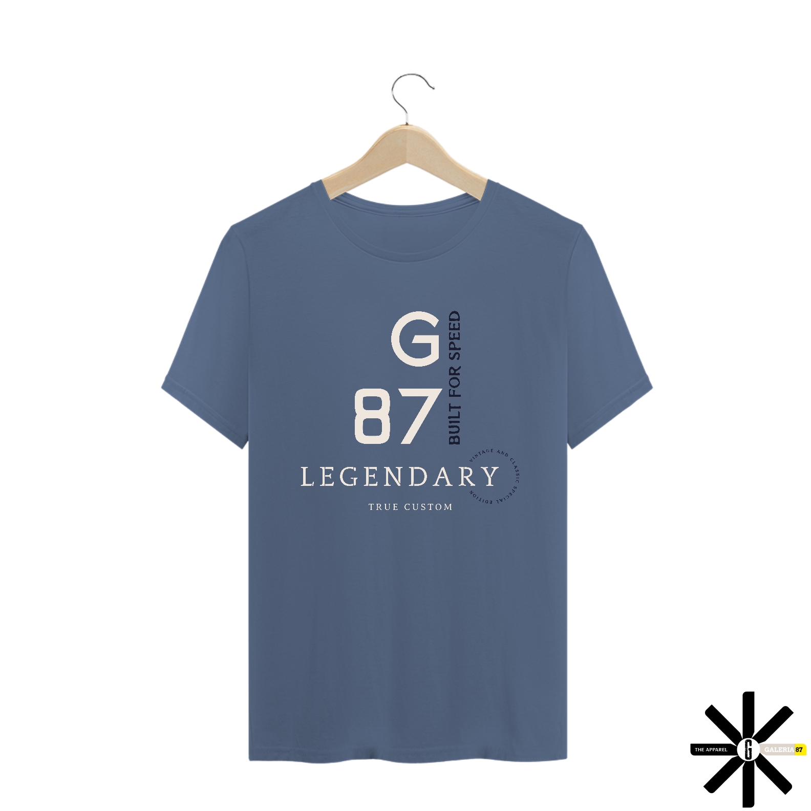 CAMISETA ESTONADA AZUL MARINHO / TRUE CUSTOM / GLR 87