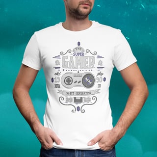 Nome do produto Camiseta Super Gamer 16-Bit Generation