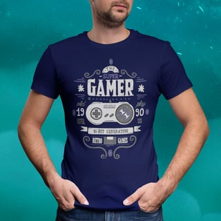 Nome do produto Camiseta Super Gamer 16-Bit Generation