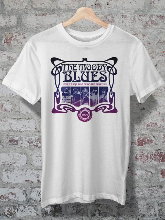 CAMISETA - THE MOODY BLUES - ISLE OF WIGHT FESTIVAL