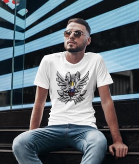 CAMISETA CAVALEIROS DO ZODÍACO ARMADURA DE CISNE V1