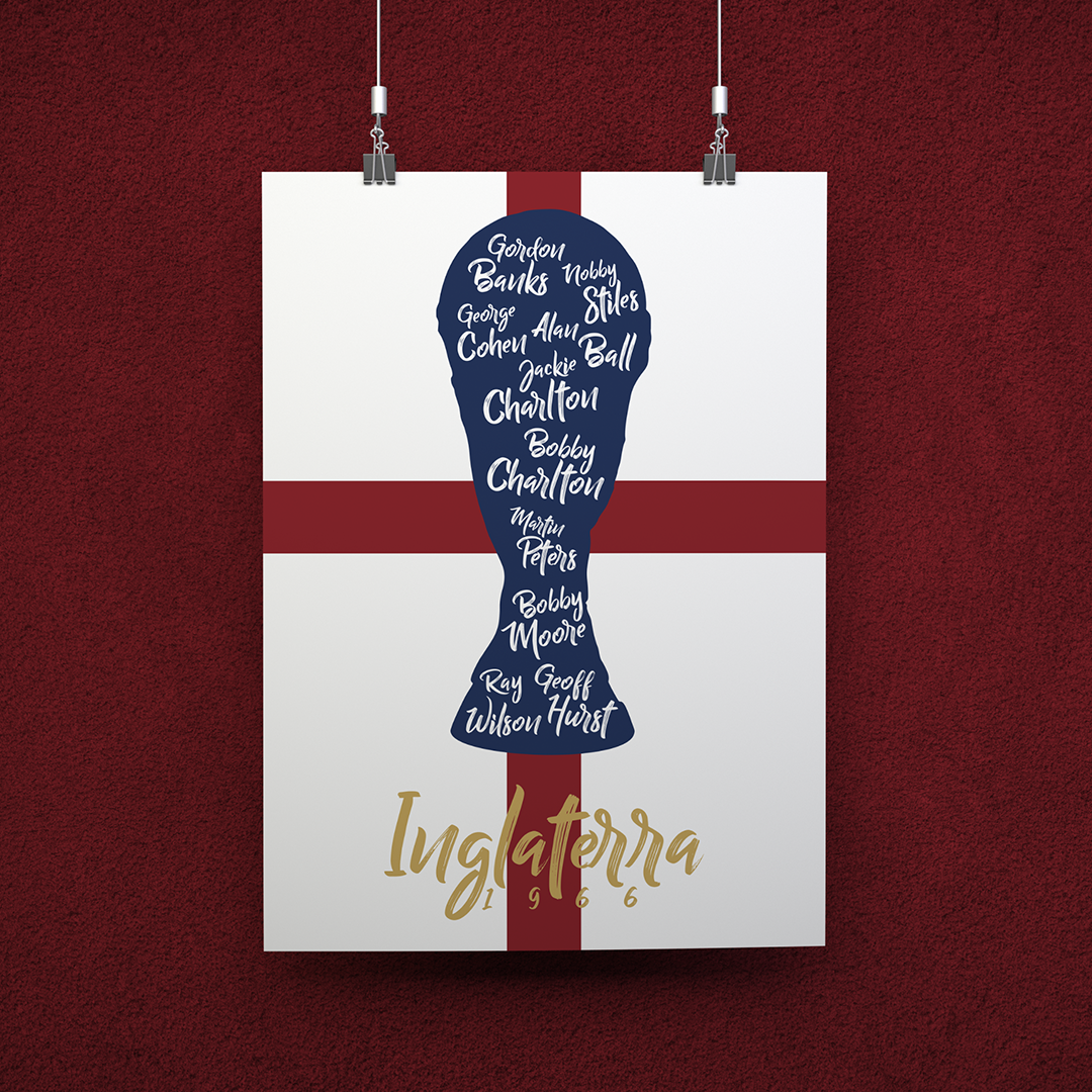 Nome do produto: POSTER CAMPEÕES INGLATERRA