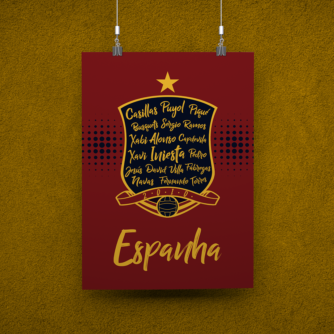 Nome do produto: POSTER CAMPEÕES ESPANHA