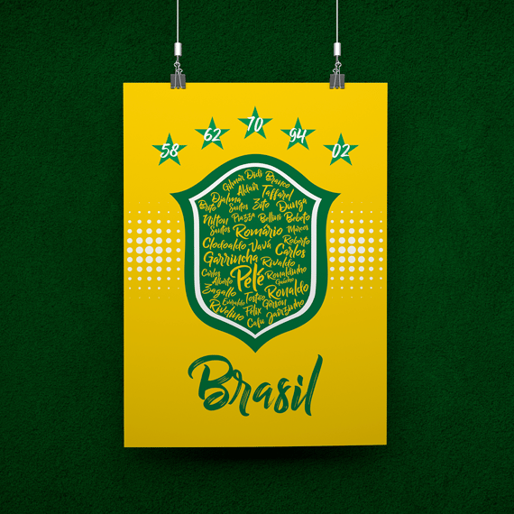 POSTER CAMPEÕES BRASIL