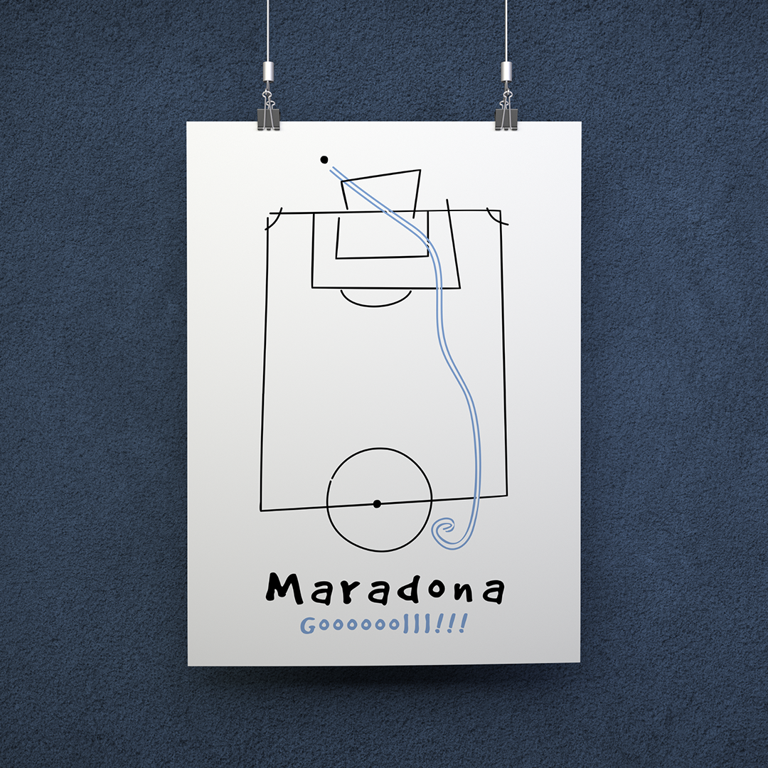 Nome do produto: POSTER GOL MARADONA