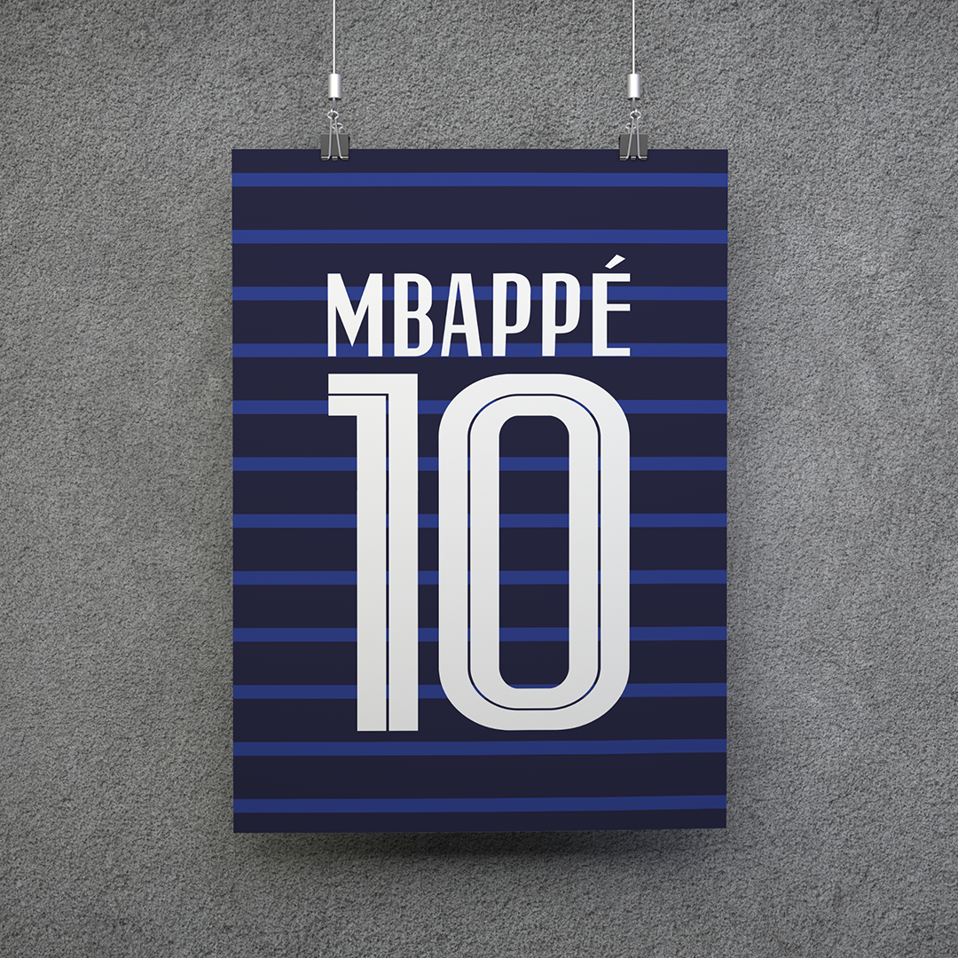 Nome do produto: POSTER CAMISA MBAPPÉ