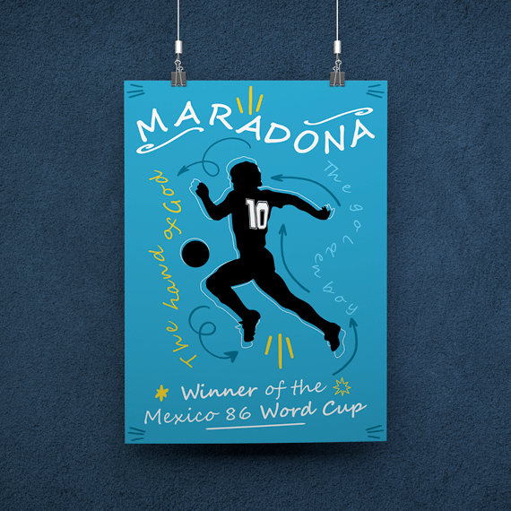 POSTER LEGEND MARADONA