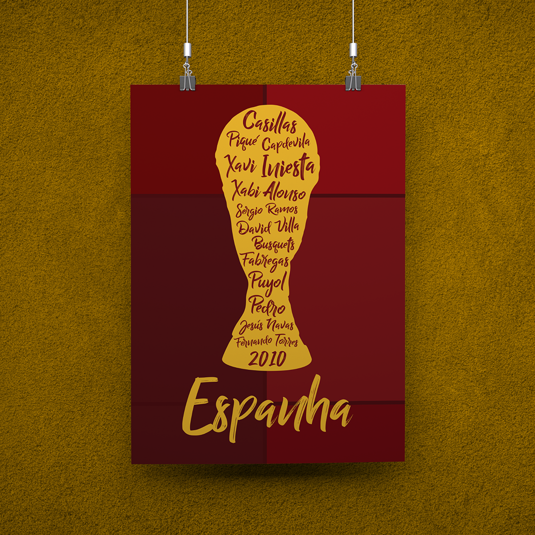 Nome do produto: POSTER CAMPEÕES ESPANHA