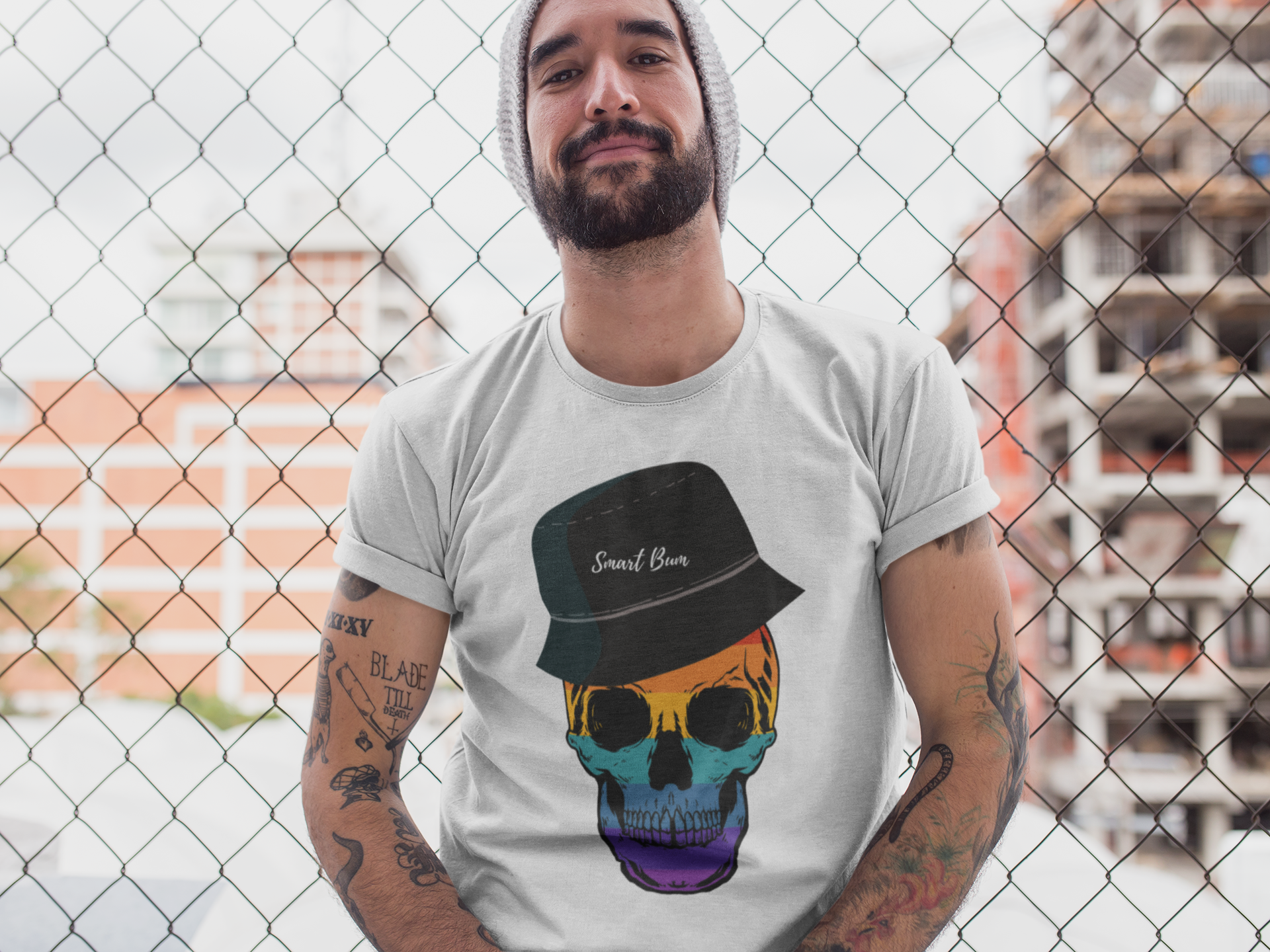 T- Shirt Quality Caveira Colorida