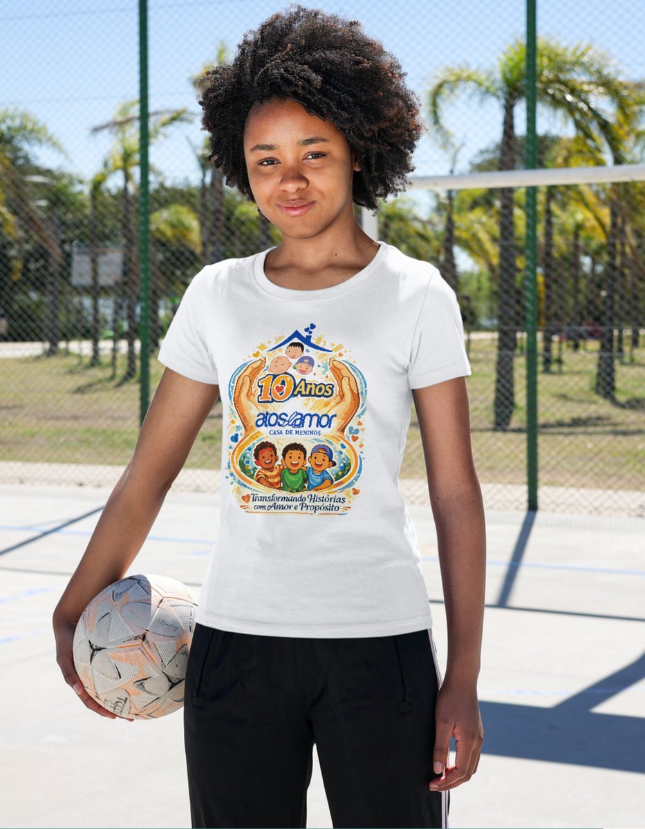 Nome do produto: Camiseta Infantil (10 A 14) - 10 Anos da Casa de Meninos Atos de Amor