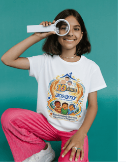 Nome do produto Camiseta Infantil (10 A 14) - 10 Anos da Casa de Meninos Atos de Amor