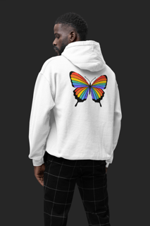 Nome do produto Moletom Com Zíper Unissex Borboleta